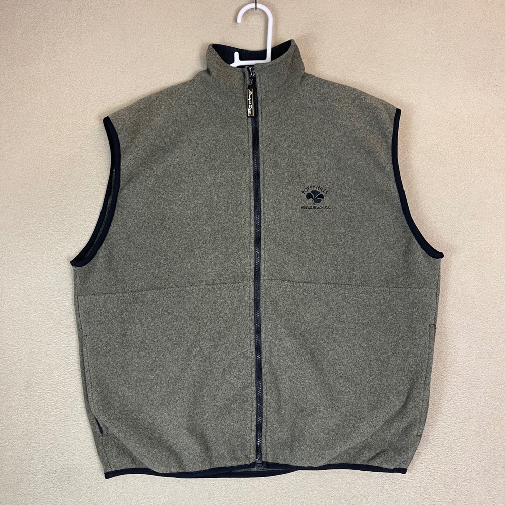 Straight Down Poppy‎ Hills Vest Mens Small Polartec Fleece Pebble Beach CA